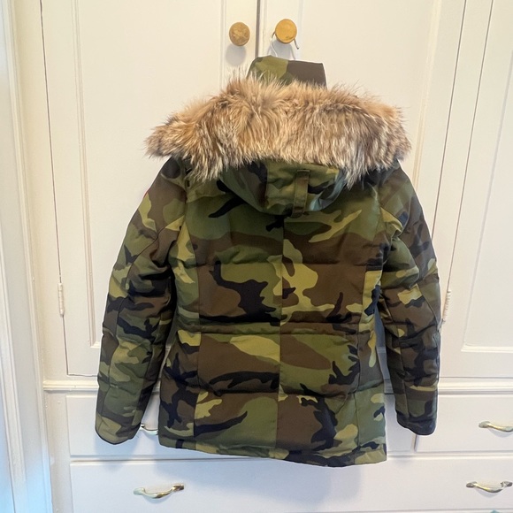 Canada Goose Chelsea Coyote Fur Parka Coat in Classic Camo sz XS/P - Picture 7 of 13